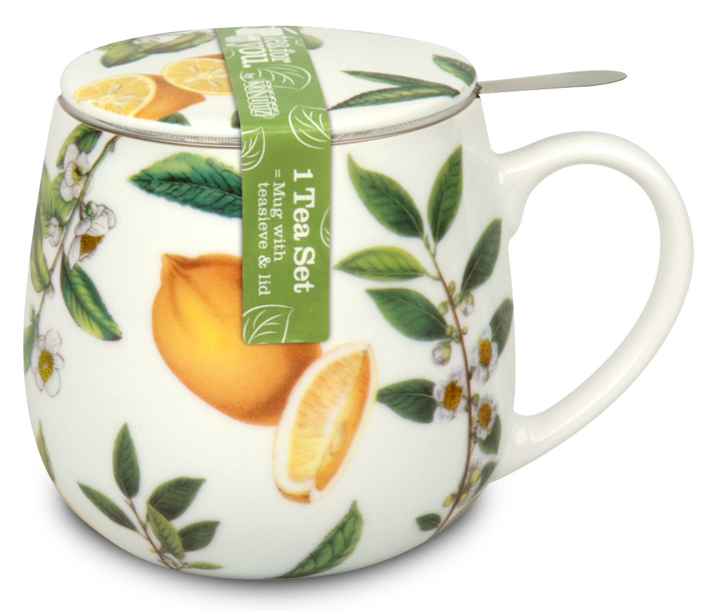 Könitz My Favourite Tea Herbal Mug Cup Teacup with Strainer and Lid 420 ML 